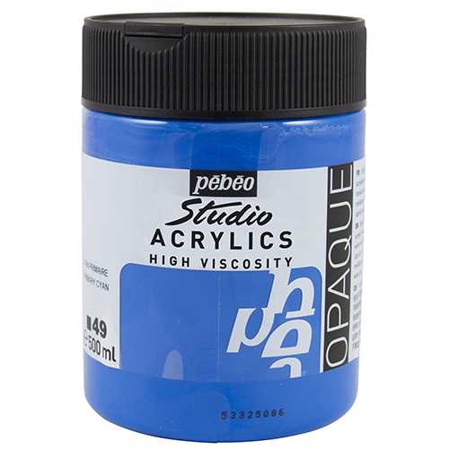 Studio Acrylics Fine Acrylic 500 Ml Primary Cyan Art Central