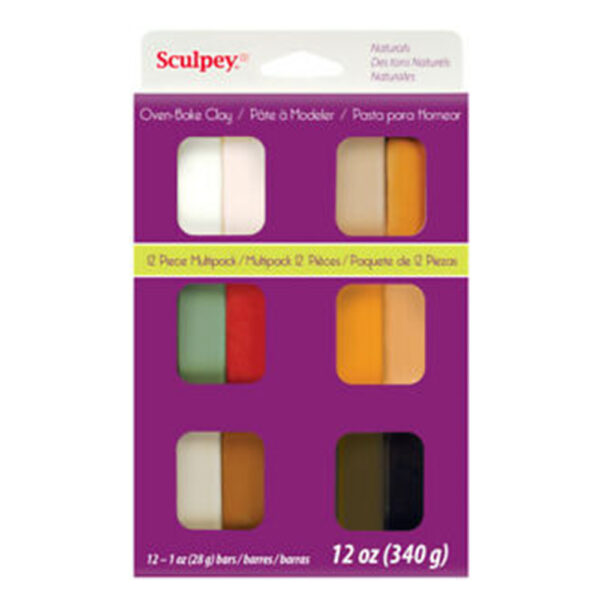 Sculpey Naturals Oven-Bake Clay 12P/Set