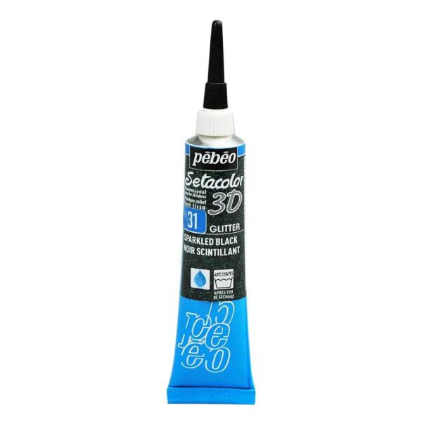 Setacolor 3D Glitter Effect 20 Ml Sparkling Black