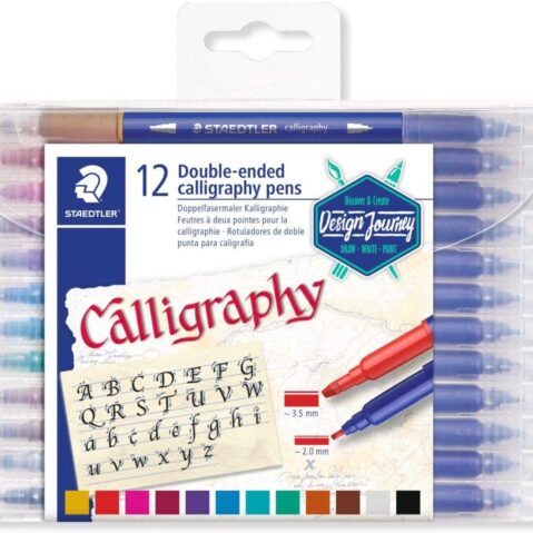 Calligraphy Pen Double end Set 12 colors