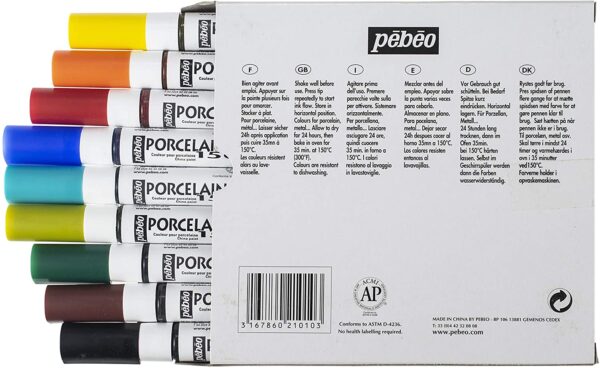 Porcelaine 150 Box 9 Markers Assorted 1.2Mm