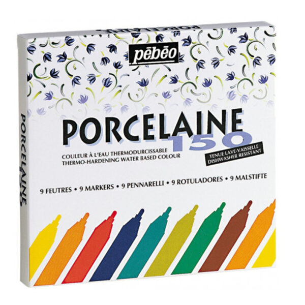 Porcelaine 150 Box 9 Markers Assorted 1.2Mm