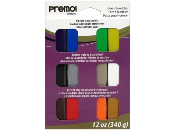 Premo Sculpey Oven-Bake Clay 12P/Set Vibrant Classic Colors