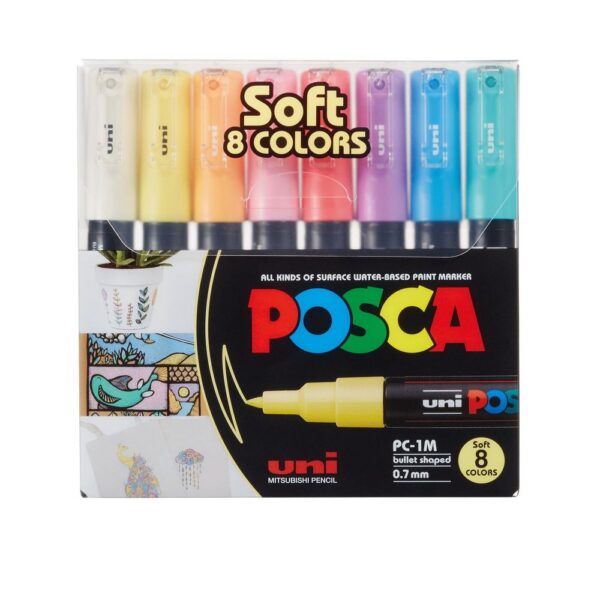 Uni Posca PC-1M Soft Colors 8 Colors