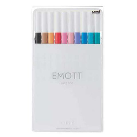 Uni Emot Color Felt Tip Pen, 10 color set , No.3