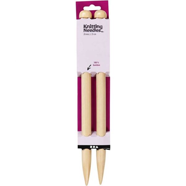 Knitting Needles, no. 20, L: 35 cm, 1 pair