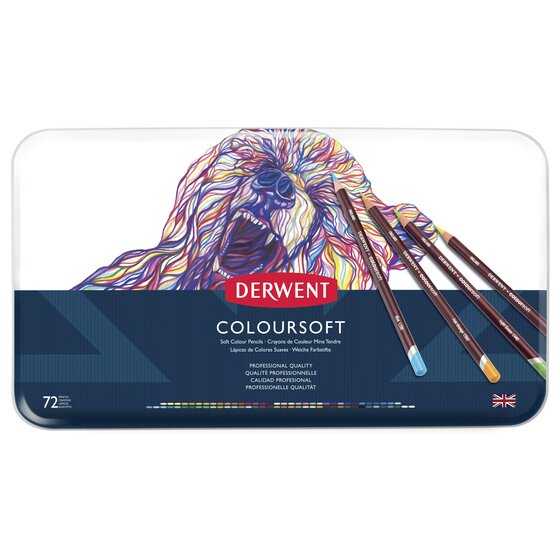 Derwent Coloursoft Pencil 72 pcs set in Tin