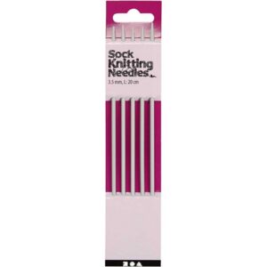 Knitting needles, no. 3,5, L: 20 cm, 1 set