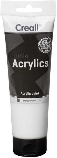 Acrylic Studio tube 250ml Titanium White