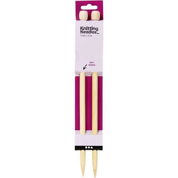 Knitting Needles, no. 12, L: 35 cm, 1 pair