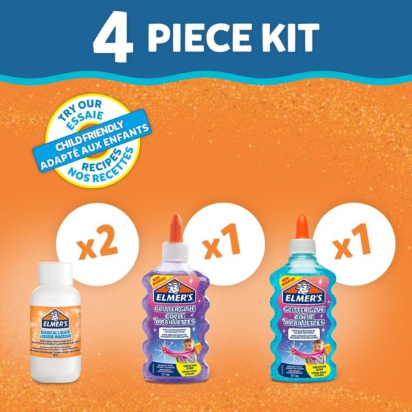 Elmer's Glitter Slime Kit with Purple and Blue