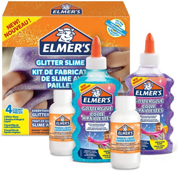 Elmer's Glitter Slime Kit with Purple and Blue