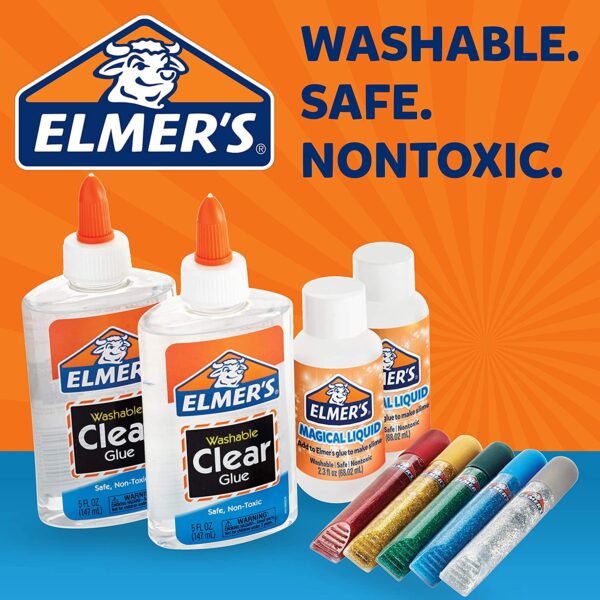 Elmer's Glue Slime Starter Kit Magical Liquid Clear Glitter Pens and Liquid Activator