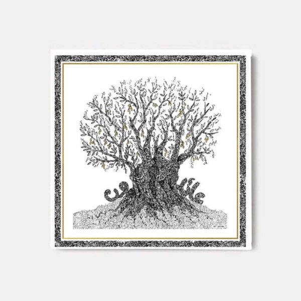 Doodle Olive Tree - Canvas Print