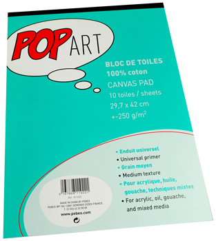 Pop Art Cotton Canvas Pad A3