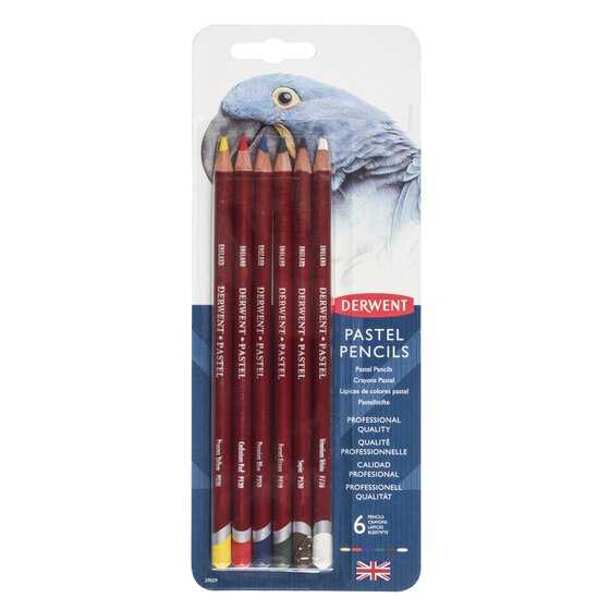 Derwent Pastel Pencil 6 colors in Blister Pack