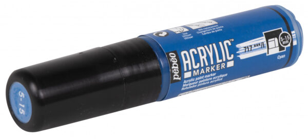 Acrylic Marker 3To1 5-15 Mm Tip Cyan