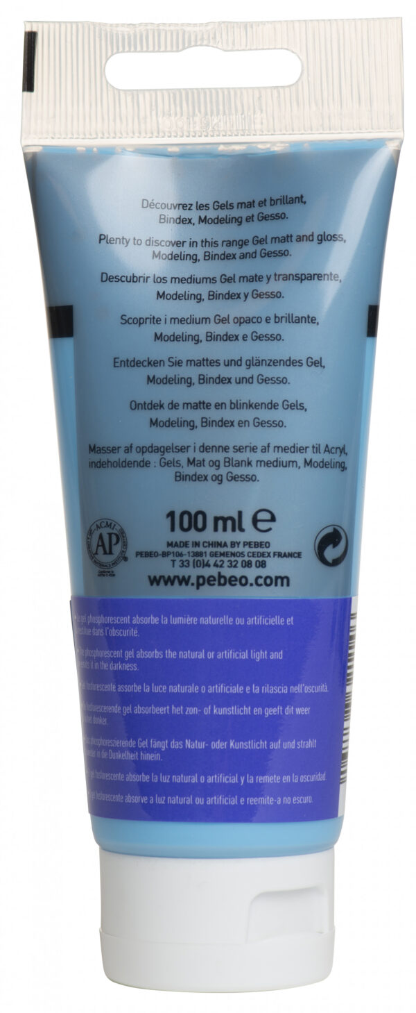 Studio Acrylics 100 Ml Phosphorescent Gel Blue