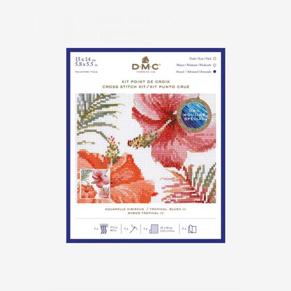 DMC Counted Cross Stitch Kit - Tropical Blush III