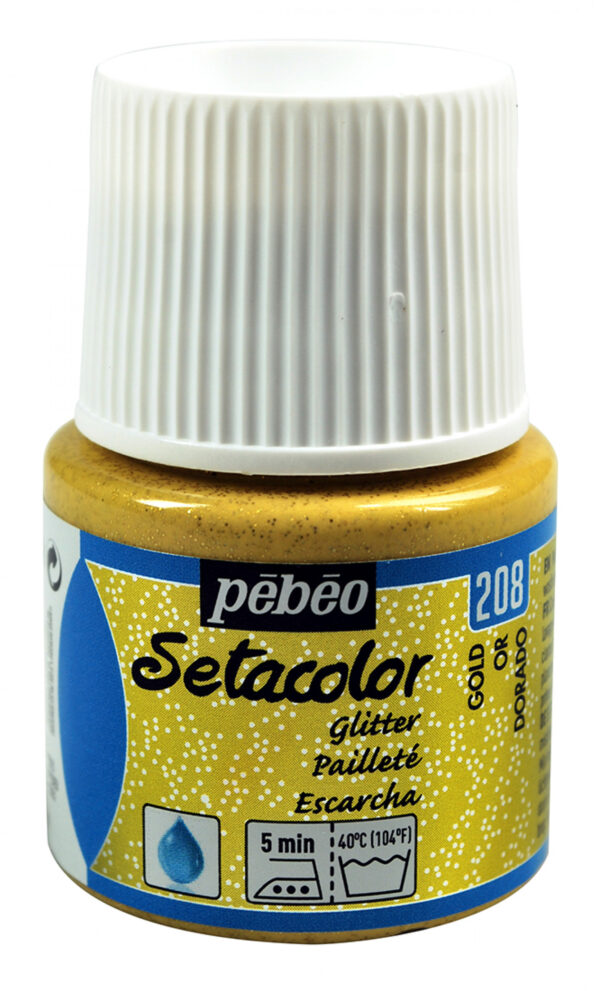 Setacolor Light Fabrics Glitter 45 Ml Gold