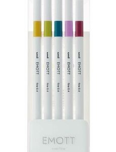Uni Emott Assorted Colour Fineliner 5 pc pack(60,49,39,72,73)
