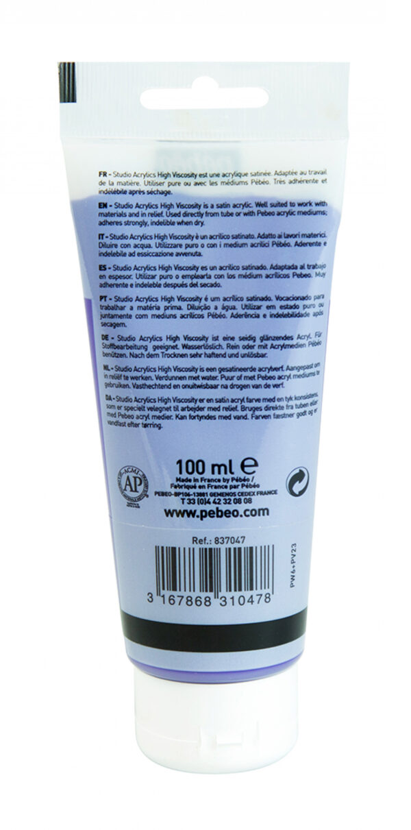 Studio Acrylics Fine Acrylic 100 Ml Dark Cobalt Violet Hue