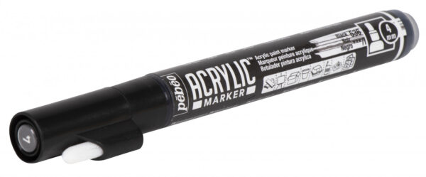 Acrylic Marker 4 Mm Medium Round Tip Black