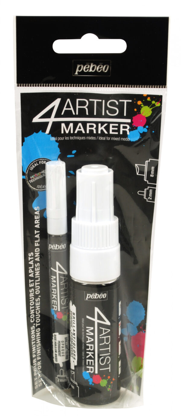 4Artist Marker Set Duo 2+8 Mm White