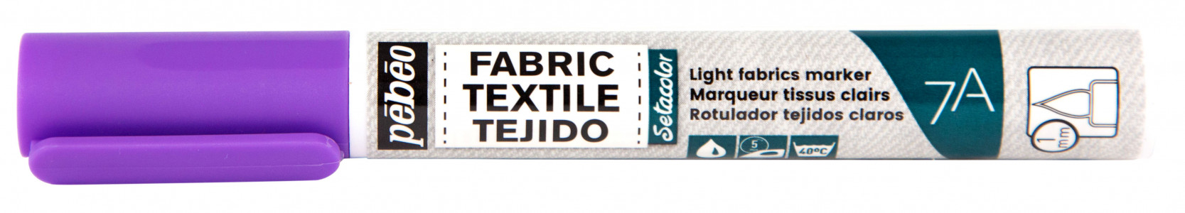 7A Light Fabric Marker 1 Mm Brush Nib Fluo Violet
