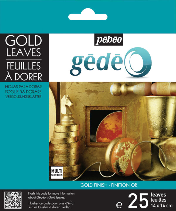 Gedeo Pack Of 25 Gilding Leaves Gold Finish