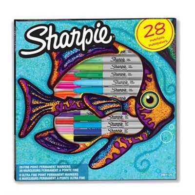 Sharpie Permanent Marker Set - 28 colors  - Fish