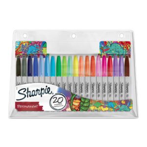 Sharpie 2061128 Permanent Coloured Fine Point Markers - 20 Colors