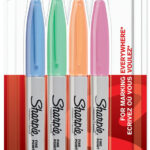 Sharpie Permanent Marker Pastel Set Of 4