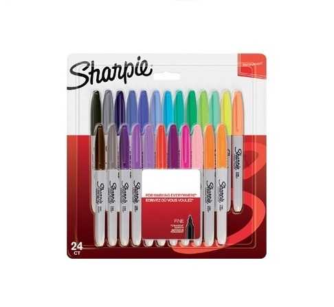 Sharpie Permanent Marker Gi08865405 Fine Assorted 24 Colours
