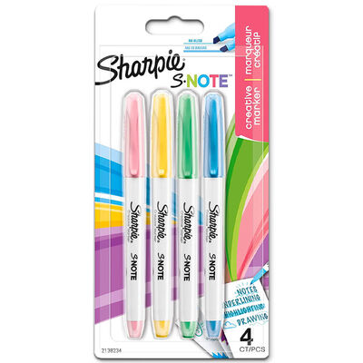 Sharpie Creative Marker S-Note Chisel Tip 4 pcs pack