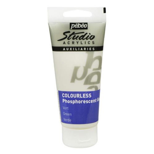 Studio Acrylics 100 Ml Phosphorescent Gel Colourless Green