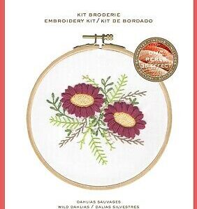 DMC Traditional Embroidery Kit - Wild Dahlias