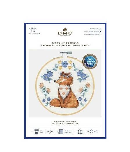 DMC Counted Cross Stitch Kit - Folk Fox
