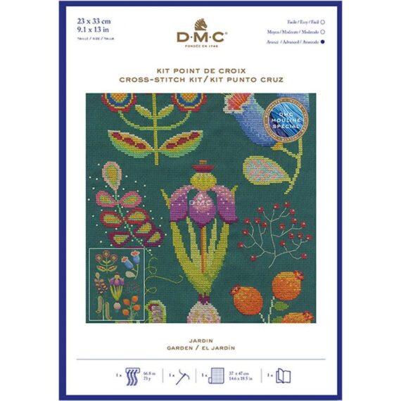 DMC Counted Cross Stitch Kit - Garden
