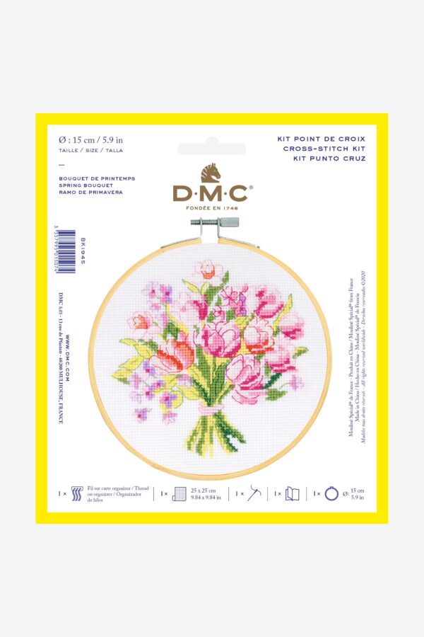 DMC Counted Cross Stitch Starter Kit - Spring Bouquet