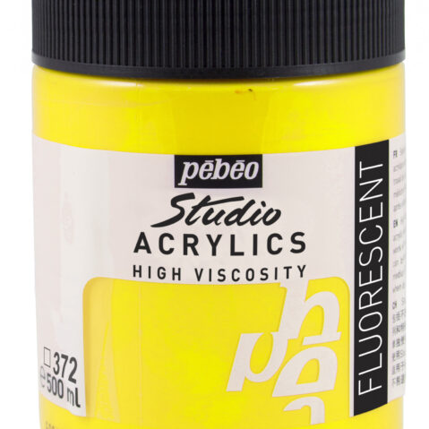 Studio Acrylics Fine Acrylic 500 Ml Fluorescent Yellow