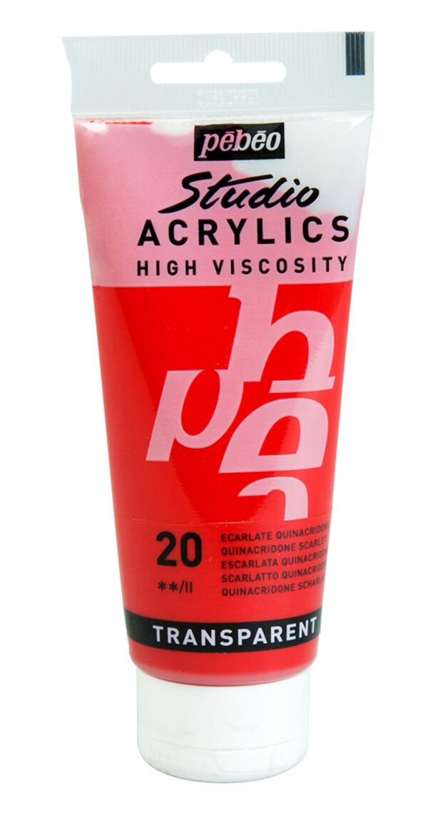 Studio Acrylics Fine Acrylic 100 Ml Quinacridone Scarlet
