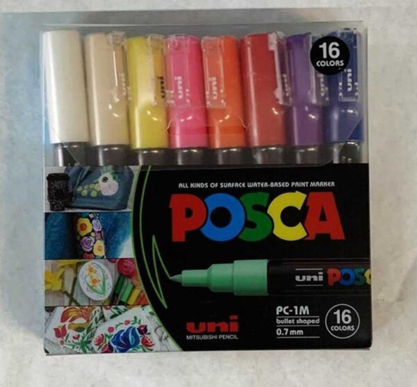 Uni Posca Pc-1M Bullet 16 Color Set Paint Markers