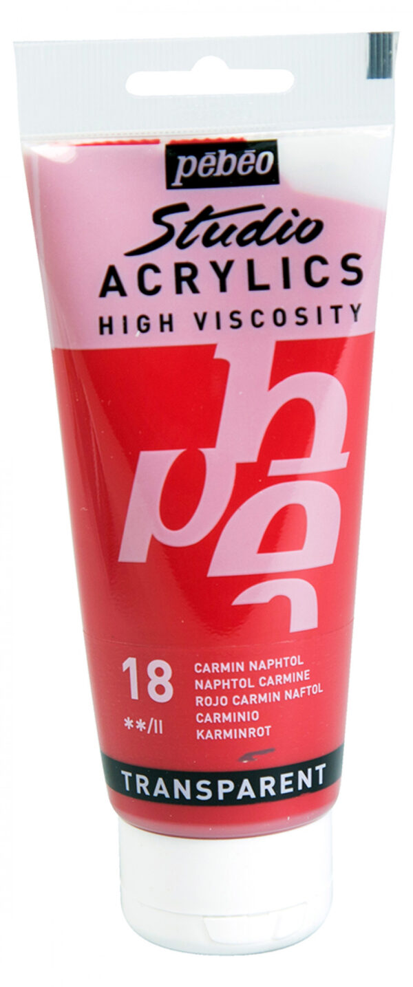 Studio Acrylics Fine Acrylic 100 Ml Naphtol Carmine