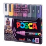 Uni Posca PC-5M Dark Colors PACK 8