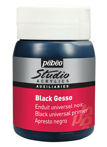 Studio Acrylics 500 Ml Black Gesso