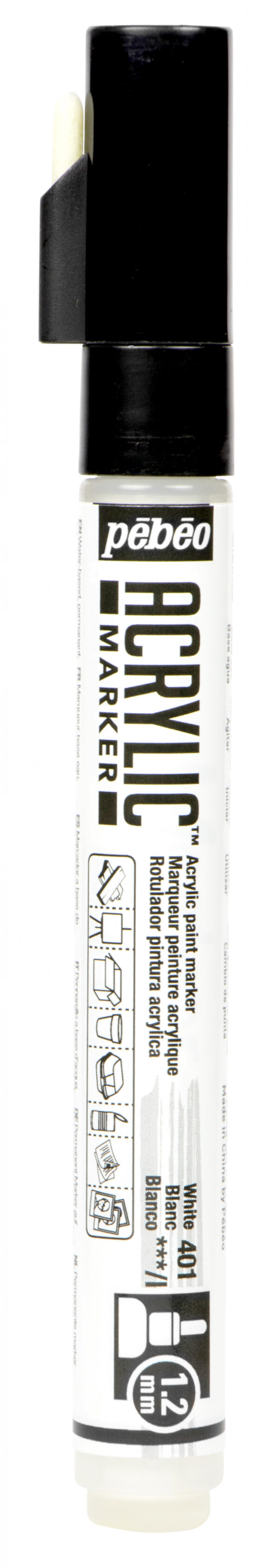 Acrylic Marker Fine 1,2 Mm Tip White