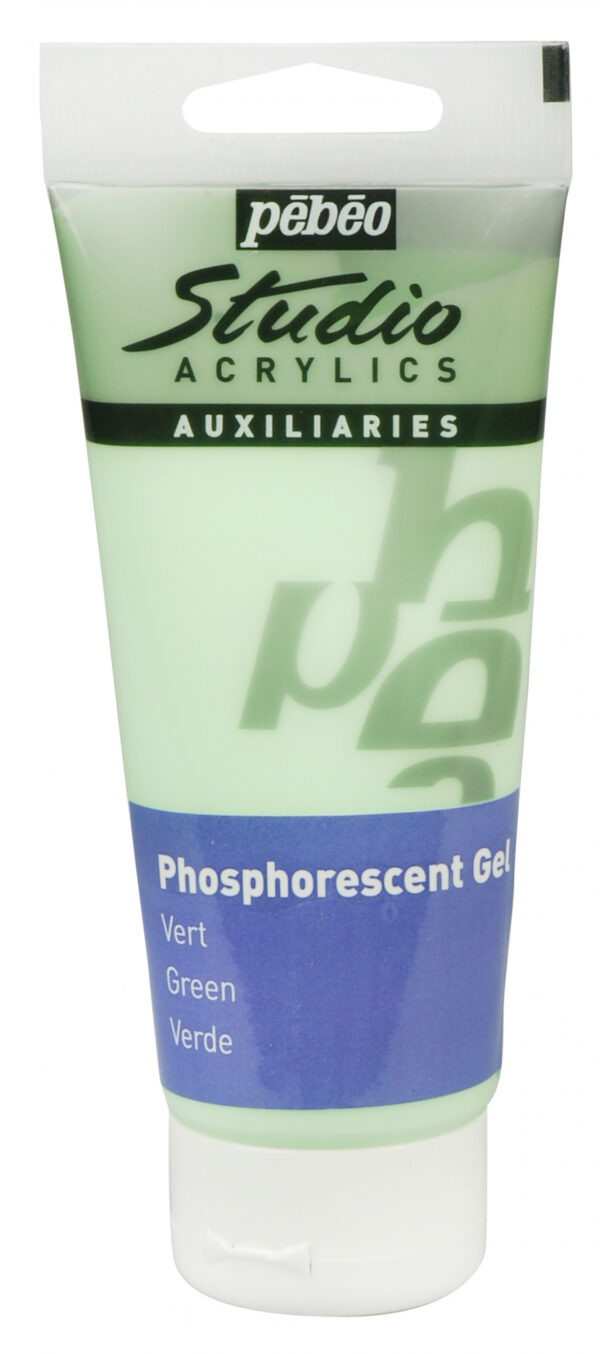 Studio Acrylics 100 Ml Phosphorescent Gel Green