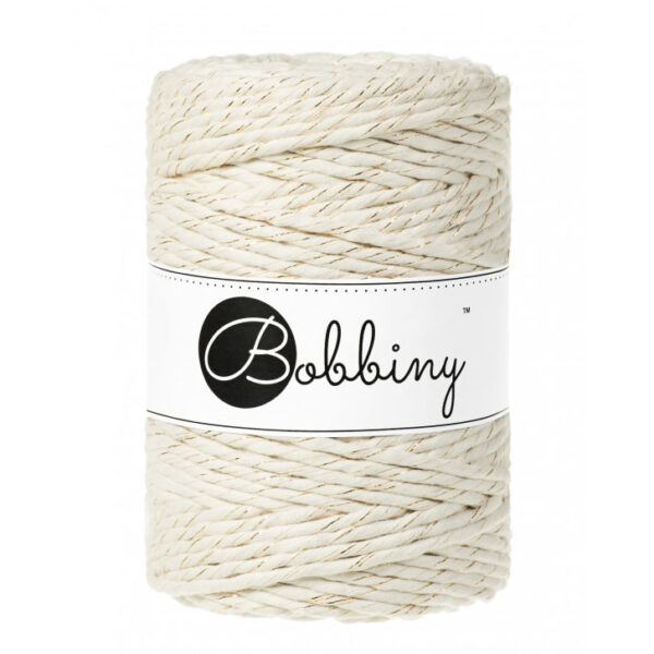 Bobbiny Premium Macrame String, Golden Natural, 5mm xxl