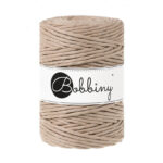 Bobbiny Premium Macrame String, Sand, 5mm - xxl